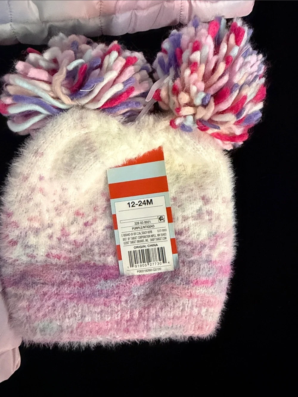 Little Me Pastel Ombre Puffer Jacket with Cat & Jack NWT Hat